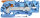 3-Leiter-Durchgangsklemme 2106-1304 Push-in CAGE CLAMP 6 mm² blau