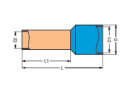 Aderendhülse 216-246 2,5 mm² AWG 14 blau Kunststoffkragen