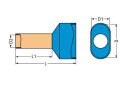Twin-Aderendhülse 216-545 2x2,5 mm² isoliert blau