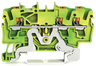3-Leiter-Schutzleiterklemme 2202-1307 2,5 mm² Push-in CAGE CLAMP grün-gelb