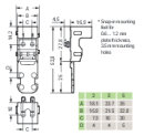 Befestigungsadapter 221-515 5-Leiter-Klemmen 4 mm²...
