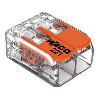 Verbindungsklemme 221-612 CAGE CLAMP Hebel 6 mm² transparent