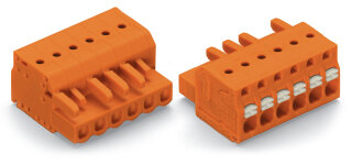 1-Leiter-Federleiste 2231-305/026-000 Push-in CAGE CLAMP 5-polig orange