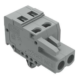 1-Leiter-Federleiste 231-102/008-000 CAGE CLAMP 2,5 mm² 2-polig grau