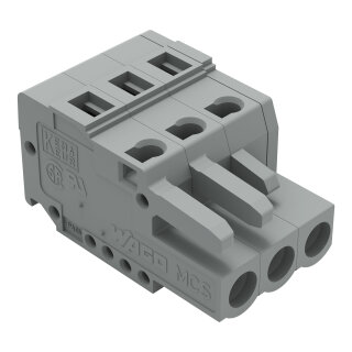 1-Leiter-Federleiste 231-103/026-000 CAGE CLAMP 2,5 mm² 3-polig grau