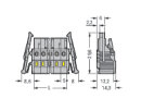 1-Leiter-Federleiste 231-104/037-000 CAGE CLAMP 2,5 mm² 4-polig grau