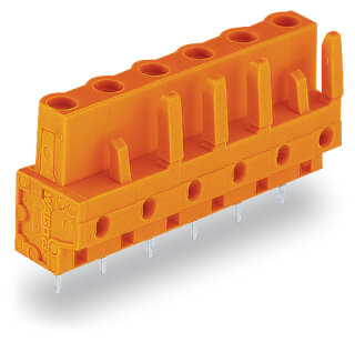 THT-Federleiste 232-769 gerade 9-polig Rastermaß 7,62 mm orange