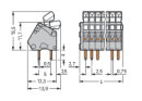 Leiterplattenklemme 233-206 CAGE CLAMP 6-polig 0,5...