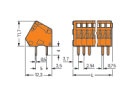 Leiterplattenklemme WAGO 233-408 8-polig 0,5 mm²...