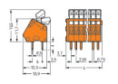 Leiterplattenklemme 233-509 CAGE CLAMP 9-polig 0,5...