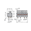 WAGO - 235-453/331-000 - 2-Leiter-Leiterplattenklemme