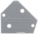 Abschlussplatte 236-100 anrastbar 1 mm grau Polyamid