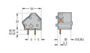 Anreihbare Leiterplattenklemme CAGE CLAMP 2,5 mm² 16...