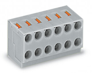 2-Leiter-Federleiste PUSH WIRE 252-108 8-polig 0,14–0,5 mm² grau