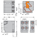 2-Leiter-Federleiste 252-110 PUSH WIRE® 10-polig...