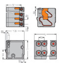 2-Leiter-Federleiste 252-303 PUSH WIRE 3-polig 0,5...