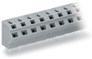 2-Leiter-Leiterplattenklemme 254-266 PUSH WIRE 0,75 mm² 16-polig grau