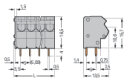 Leiterplattenklemme WAGO 254-459 PUSH WIRE 9-polig 2,5...