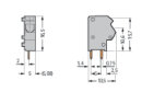 Anreihbare 2-Leiter-Leiterplattenklemme 254-807 PUSH WIRE...
