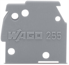 Abschlussplatte 255-300 anrastbar 1 mm lichtgrau