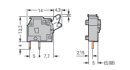Anreihbare Leiterplattenklemme 255-401 CAGE CLAMP 2,5...