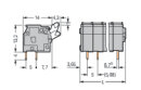 Leiterplattenklemme 255-403 CAGE CLAMP 3-polig 2,5...
