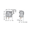 WAGO - 255-501 - Anreihbare Leiterplattenklemme