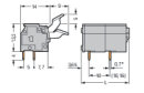 Leiterplattenklemme 255-608/333-000 CAGE CLAMP 2,5 mm² 8-polig grau