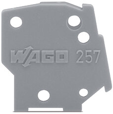 Abschlussplatte 257-100 anrastbar 1 mm grau Polyamid