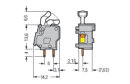 Anreihbare Leiterplattenklemme 257-551 CAGE CLAMP 2,5...