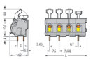 Leiterplattenklemme 257-556 CAGE CLAMP 6-polig 2,5...