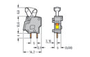 Anreihbare Leiterplattenklemme 257-744 CAGE CLAMP 2,5...