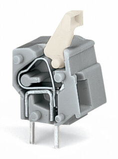 Anreihbare Leiterplattenklemme 257-762 CAGE CLAMP 2,5 mm² dunkelgrau