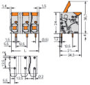 Leiterplattenklemme 2606-1361 11-polig Push-in CAGE CLAMP...