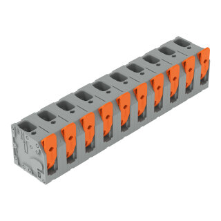 Leiterplattenklemme 2606-3360 Push-in CAGE CLAMP 10-polig 6 mm² grau