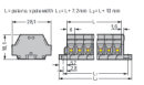 2-Leiter-Klemmenleiste 261-431 CAGE CLAMP 11-polig 24 A grau