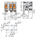 Leiterplattenklemme 2636-1354 4-polig 16 mm² Push-in...