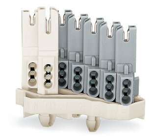 Buchsenteil 267-163 PUSH WIRE 3-polig 0,5-1 mm² weiß