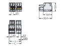 1-Leiter-Federleiste 2734-120 Push-in CAGE CLAMP 20-polig...