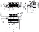 1-Leiter-Federleiste 2734-124 Push-in CAGE CLAMP 24-polig...