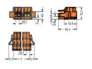 1-Leiter-Federleiste 2734-212/037-000 Push-in CAGE CLAMP...
