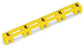 Warnabdeckung 285-416 für 5 Klemmen gelb mit Blitzpfeil