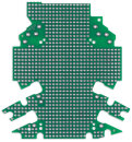Lochrasterplatine 1-1-Anschlussebenen 10g