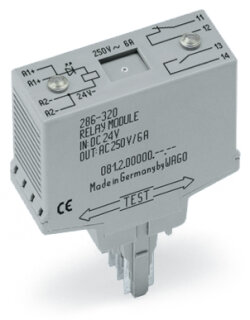 Relaismodul 286-320 DC 24 V 1 Schließer 1 Öffner 6 A grau
