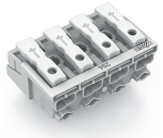 Leuchtenanschlussklemme 294-4004 4-polig Push-in CAGE CLAMP weiß