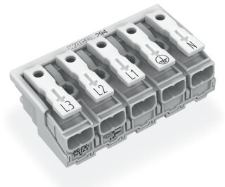 Leuchtenanschlussklemme 294-4015 5-polig Push-in CAGE CLAMP weiß