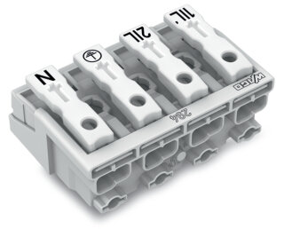 Leuchtenanschlussklemme 294-4024 4-polig Push-in CAGE CLAMP weiß