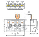 Leuchtenanschlussklemme 294-4214 4-polig PUSH WIRE...