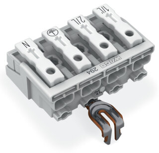 Leuchtenanschlussklemme WAGO 294-4224 4-polig Push-in CAGE CLAMP weiß