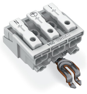 Leuchtenanschlussklemme 294-4353 3-polig PUSH WIRE weiß